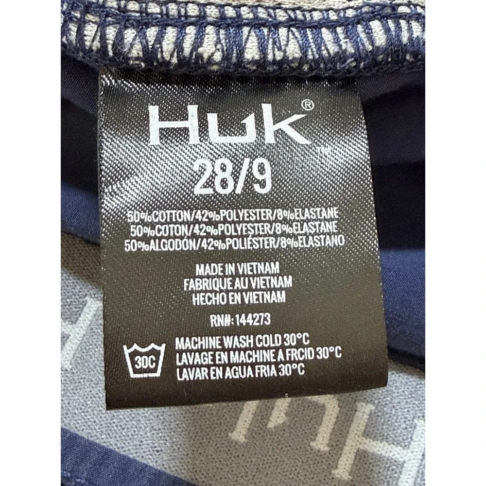 Huk Shorts Mens 28 Blue Kona Performance Stretch Fishing Outdoor 9